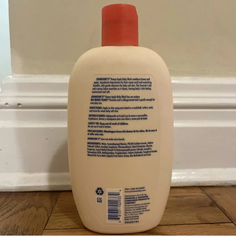 Johnson's Honey Apple Baby Moisture Wash Discontinued New Sealed 15 Oz.